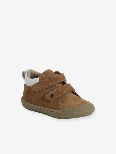 Chaussures premiers pas bébé velcro beige+bleu+bleu électrique+bleu océan+chocolat+lot beige+lot marron+lot vert+marron+ocre+vert+vert sauge - vertbaudet enfant 