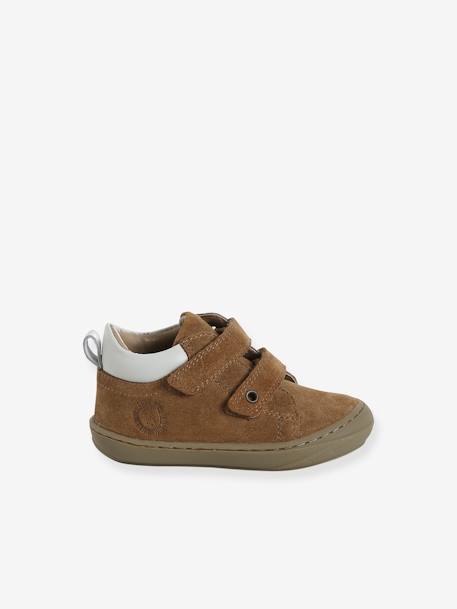 Chaussures premiers pas bébé velcro beige+bleu+bleu électrique+bleu océan+chocolat+lot beige+lot marron+lot vert+marron+ocre+vert+vert sauge - vertbaudet enfant 