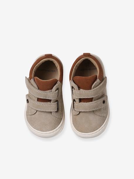 Chaussures premiers pas bébé velcro beige+bleu+bleu électrique+bleu océan+chocolat+lot beige+lot marron+lot vert+marron+ocre+vert+vert sauge - vertbaudet enfant 