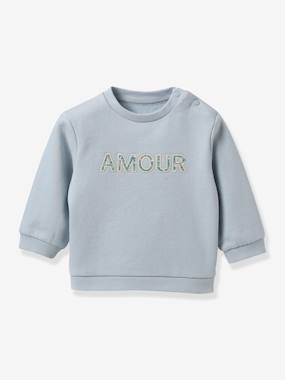 Baby-Sweatshirt with Liberty® fabric letters for babies - Organic cotton CYRILLUS