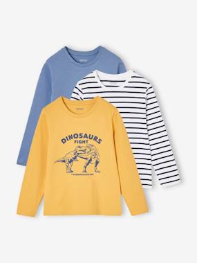 -Pack of 3 Assorted Long Sleeve Tops for Boys