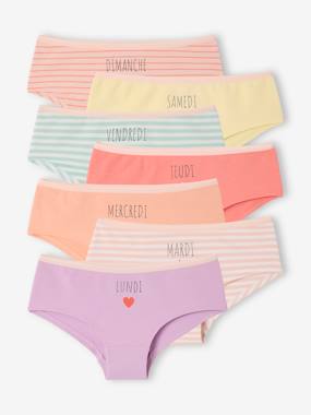 Girls-Underwear-Knickers-Pack of 7 Shorties for Girls