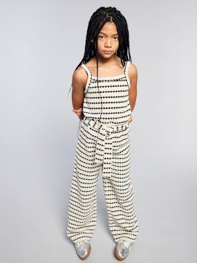 Fille-Pantalon large en maille fantaisie fille