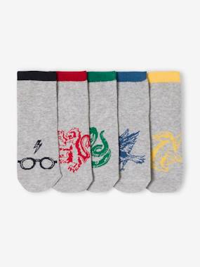 -Lot de 5 paires de mi-chaussettes Harry Potter