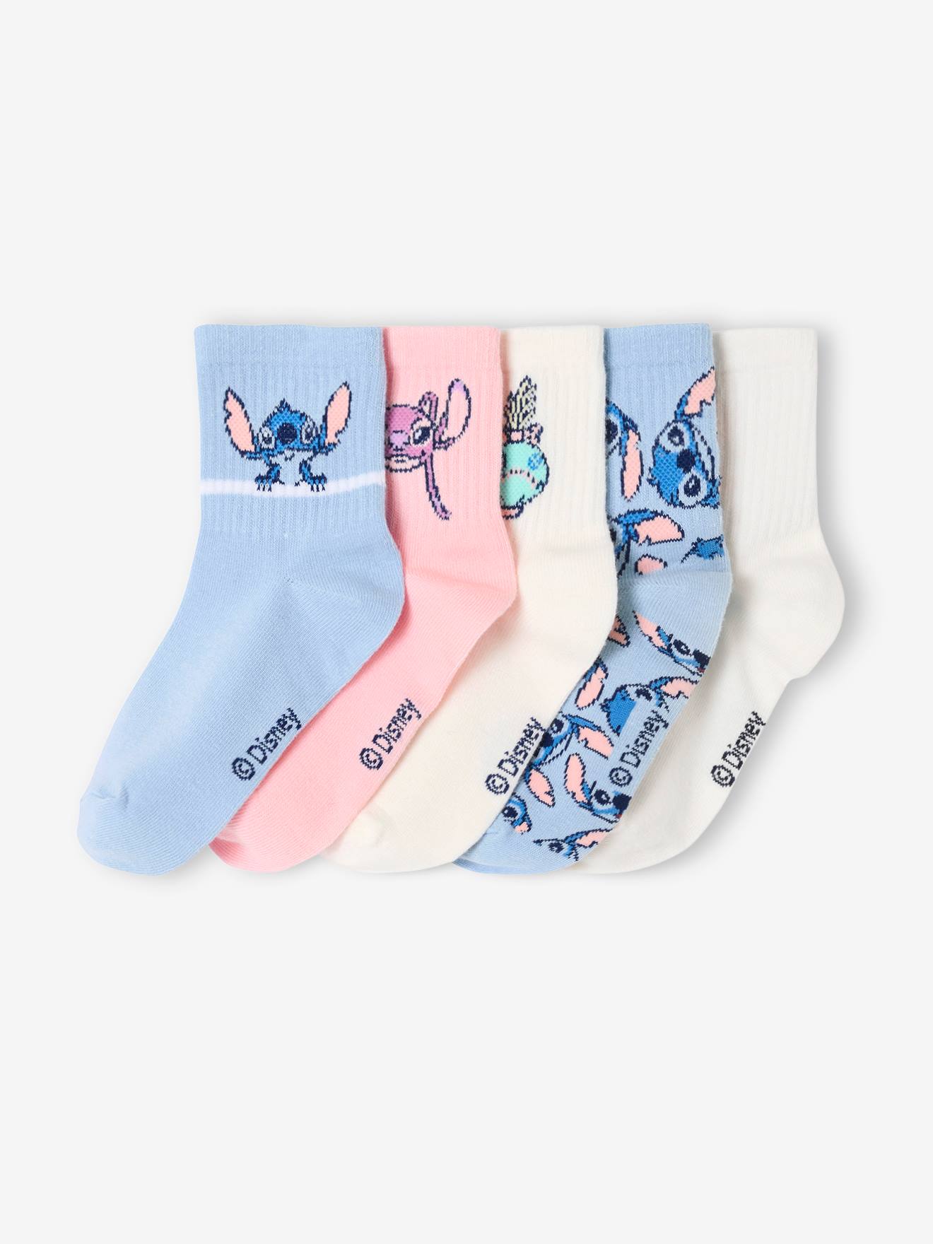Chaussettes - LILO ET STITCH - Pack de 6 Paires SNEAKER - 78% coton