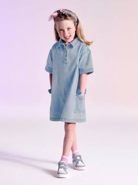 Denim dress for girls   - vertbaudet enfant