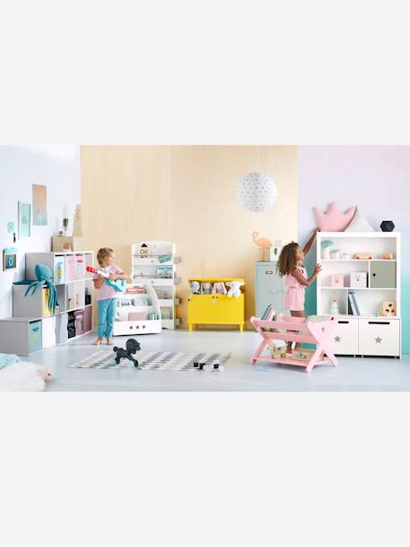 Set of 3 Fabric Storage Boxes PINK LIGHT 2 COLOR/MULTICOL R - vertbaudet enfant 