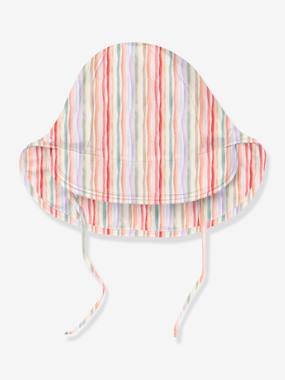 MATGUSTAS Printed UV Sun Hat for Baby Girls, MINI A TURE  - vertbaudet enfant