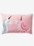 Girls' Duvet Cover + Pillowcase, Magic Unicorns Theme BLUE LIGHT SOLID WITH DESIGN - vertbaudet enfant 