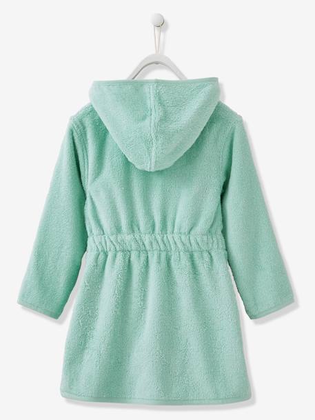 Peignoir de bain à capuche enfant BEIGE+BLEU DENIM+BLEU GRIS+CORAIL+parme+VERT BLEUTE+VERT FONCE - vertbaudet enfant 