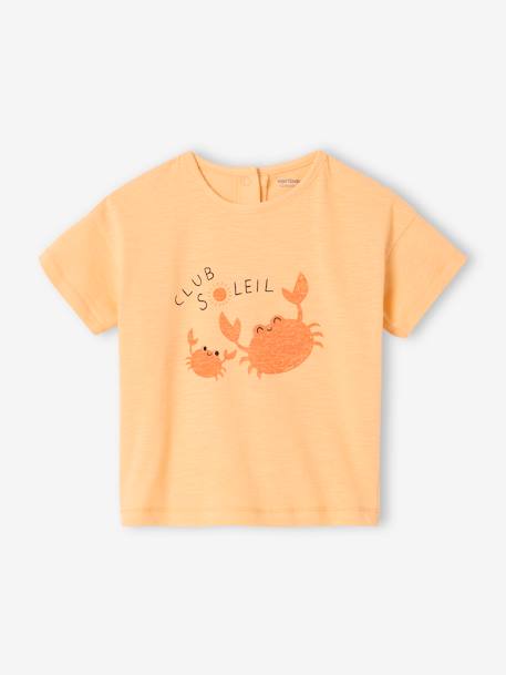 T-shirt bébé motif animalier manches courtes abricot - vertbaudet enfant 
