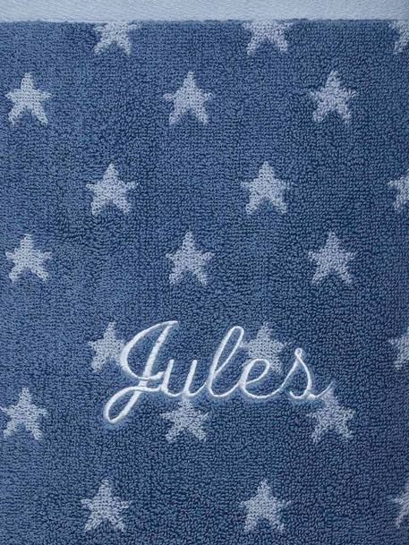 Bath Towel BLUE MEDIUM ALL OVER PRINTED+Green/cloud+Grey/stars+Pink/polka dot - vertbaudet enfant 