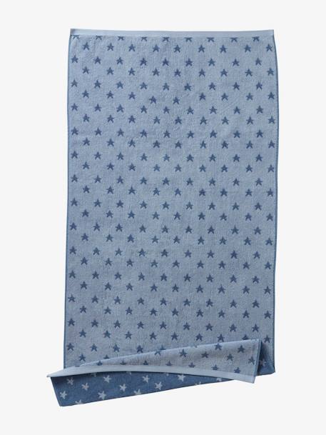 Serviette de bain BLEU / ETOILES+GRIS / ETOILES+ROSE / POIS+VERT / NUAGE - vertbaudet enfant 