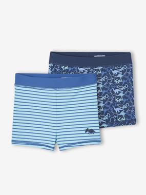 -Lot 2 Boxers Bain Garçon