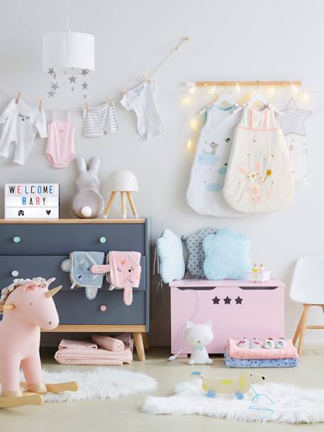 Stars Hanging Lampshade White/grey - vertbaudet enfant 