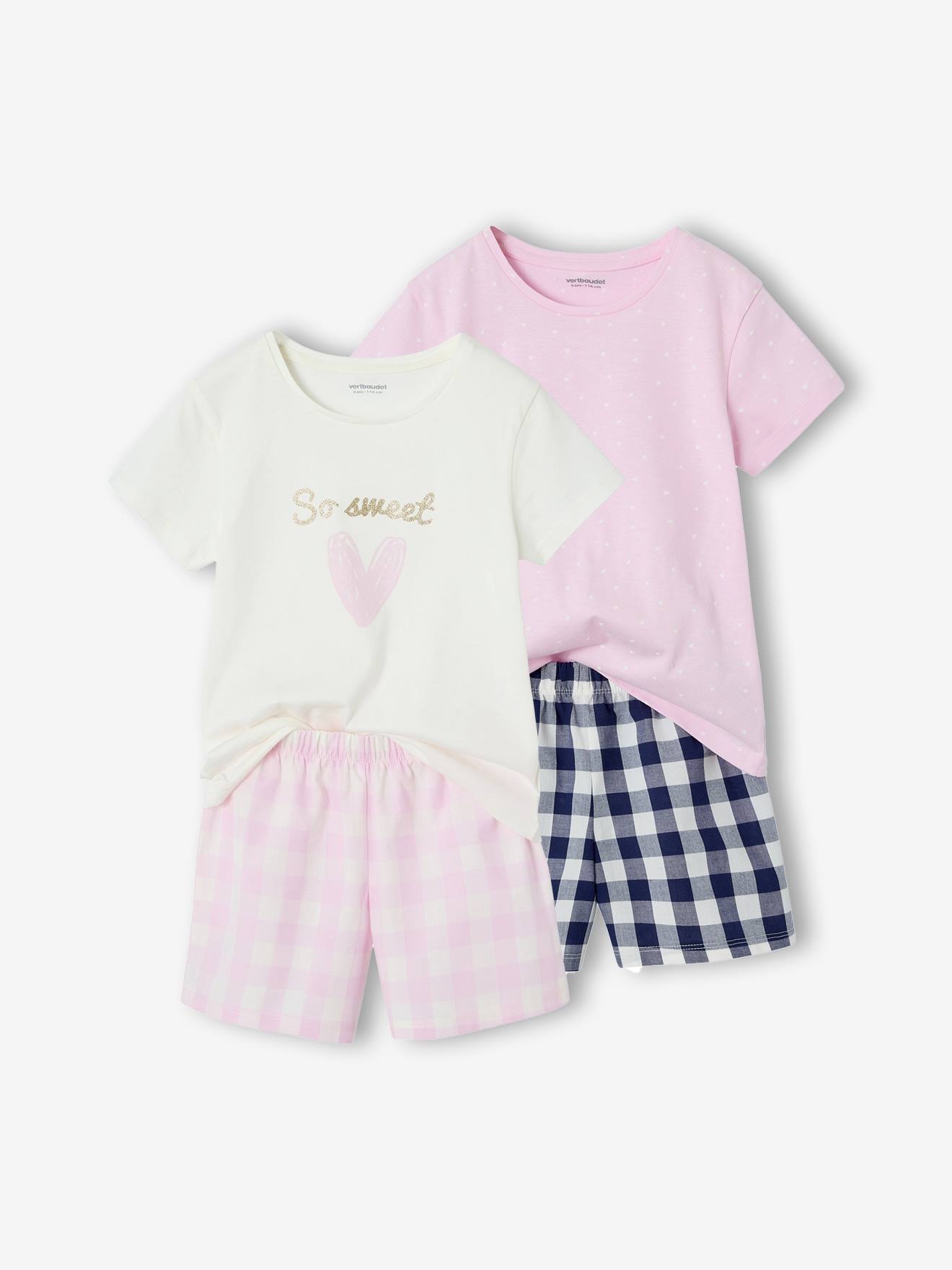 Pyjama Velours Fille Vertbaudet – Col Volanté En Popeline, Manches élastiquées – Imprimé De Noël – 75% Coton, 25% Polyester Recyclé