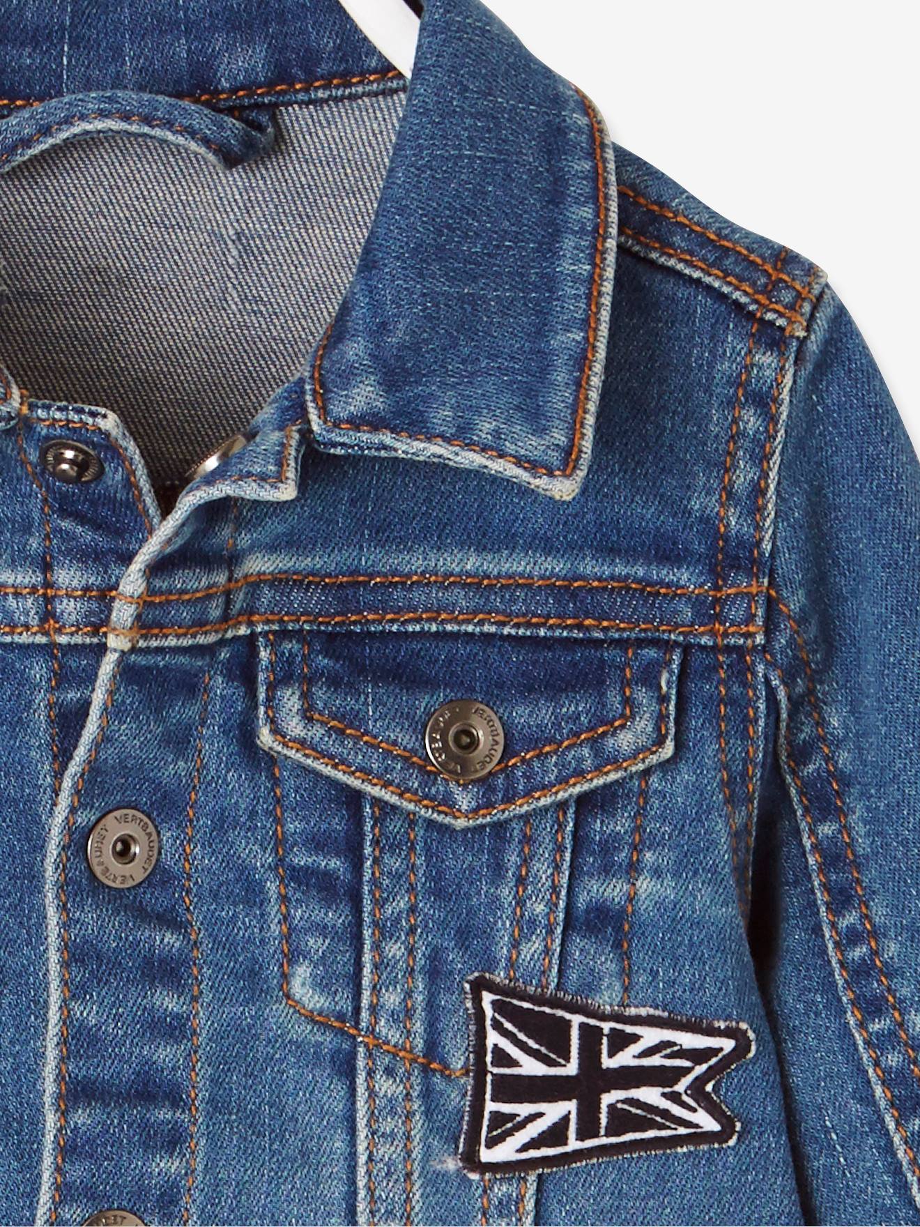 Veste En Jean Bebe Garcon Drapeau Anglais Stone Bebe