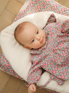 -Organic Cotton Gauze Baby Nest, ENVIE DE FRAISE 