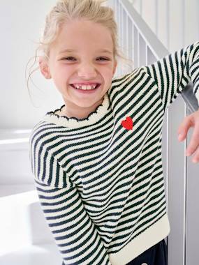 -Striped jumper for girls