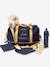 Weekend Changing Bag with Print: La Vie est Pleine de Surprises BLACK MEDIUM SOLID WITH DESIGN+Dark Blue+GREEN MEDIUM SOLID WITH DESIG+grey green+printed green - vertbaudet enfant 