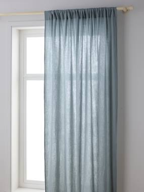 -Semi-sheer Rod Pocket Curtain in Cotton Gauze