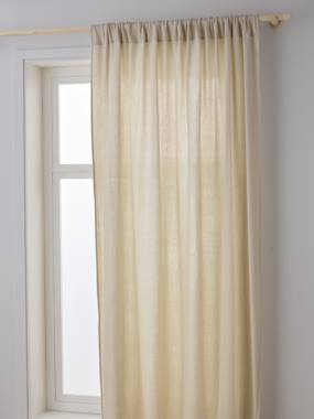 -Semi-sheer Rod Pocket Curtain in Cotton Gauze
