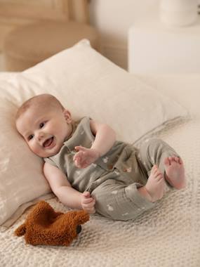 Cotton Gauze Jumpsuit for Newborns  - vertbaudet enfant