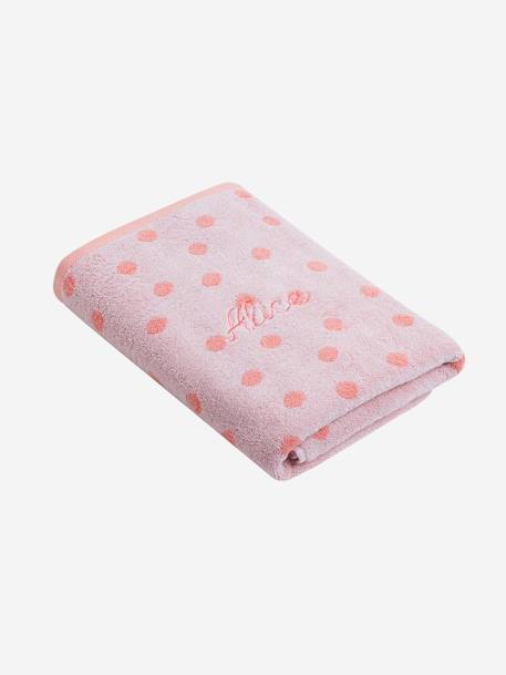 Bath Towel BLUE MEDIUM ALL OVER PRINTED+Green/cloud+Grey/stars+Pink/polka dot - vertbaudet enfant 
