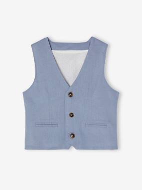 -Occasion Wear Cotton/Linen Waistcoat for Boys