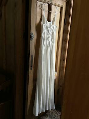 Vêtements de grossesse-Robe-Robe de mariée en crêpe grossesse ou femme collection mariage