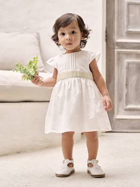 Occasion Wear Dress with Bow at the Back, for Babies   - vertbaudet enfant