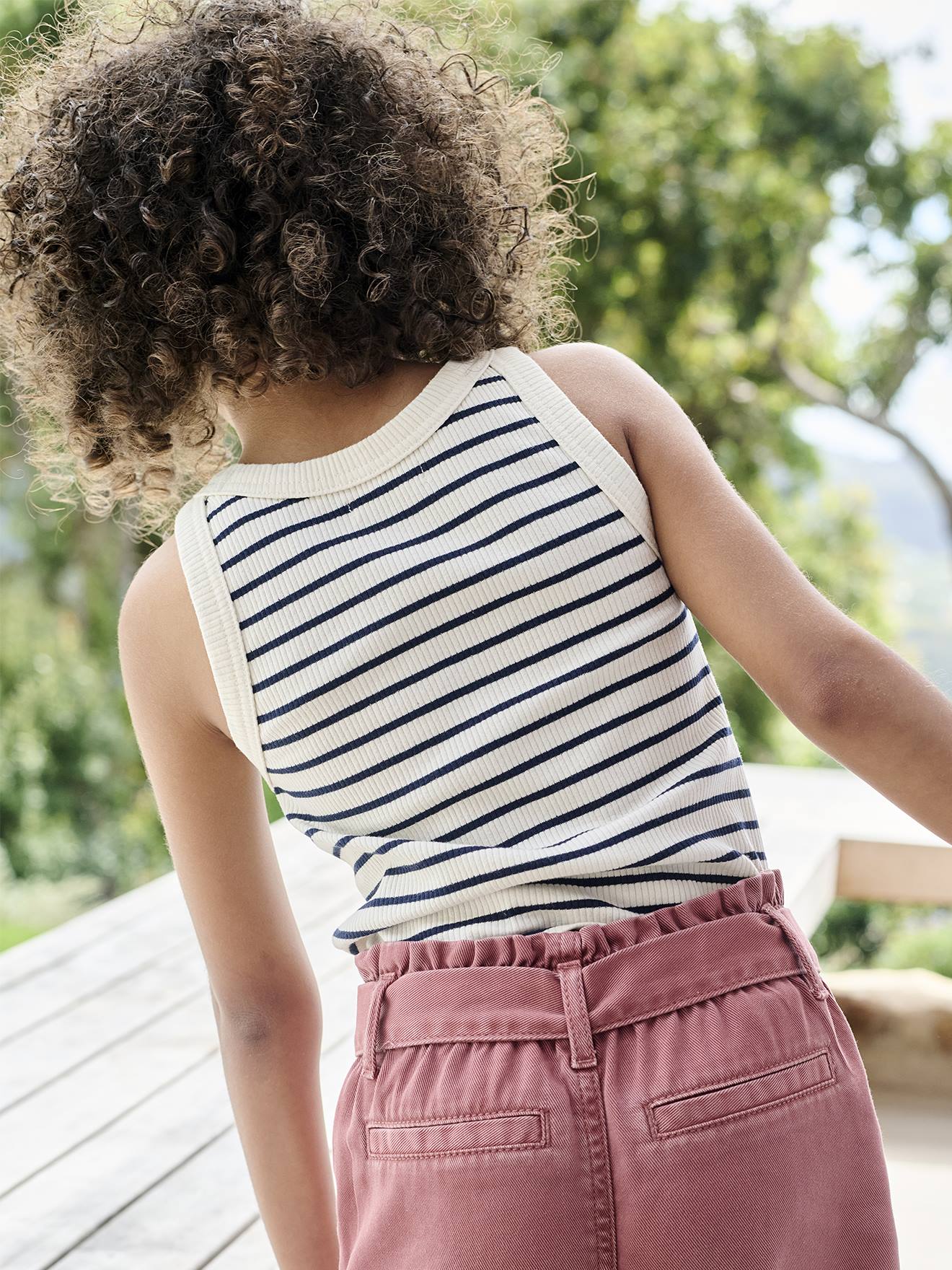 Débardeur Cropped Fille Marks & Spencer – Taille 2-3 Ans – Rayé Multicolore – Coton