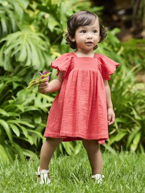 Cotton Gauze Dress for Babies   - vertbaudet enfant