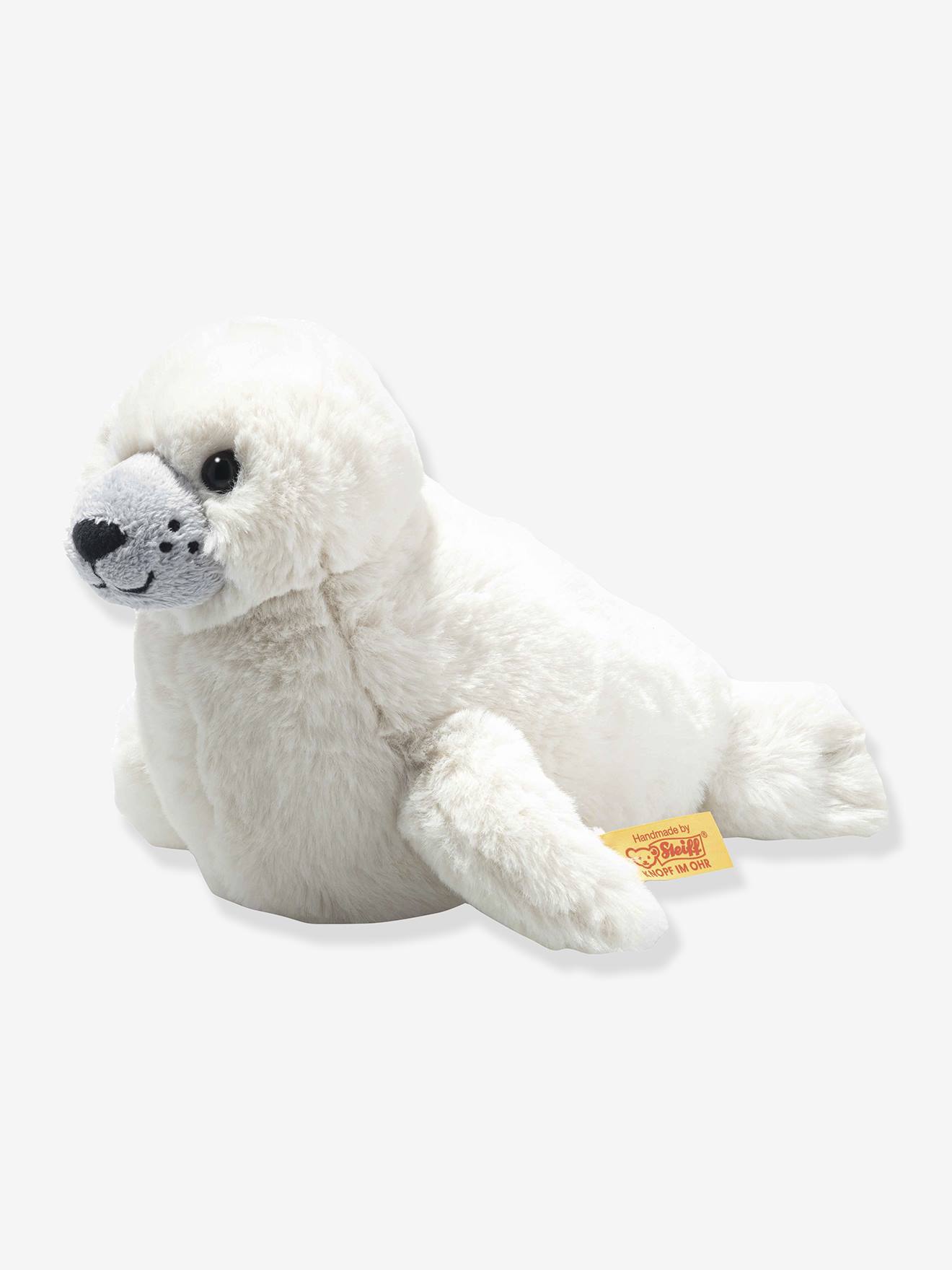 Phoque bébé en peluche ARO Steiff 20 cm pour enfants blanc, Jouet