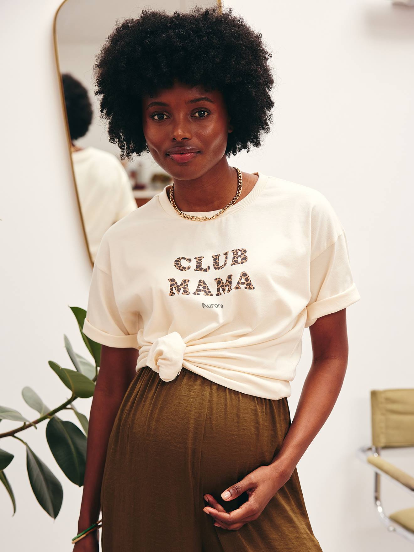 T-shirt Maternité 100% Coton Doux Col Rond Manches Courtes - Confort Ultime Pour Femmes Enceintes