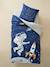 Duvet Cover + Pillowcase Set for Children, Planets Theme BLUE DARK SOLID WITH DESIGN - vertbaudet enfant 