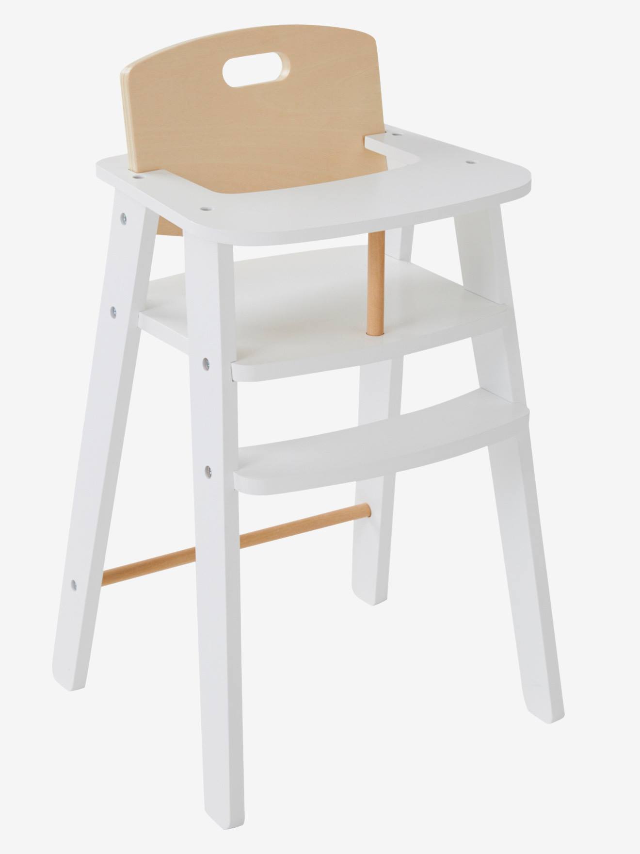 Wooden High Chair For Dolls Fsc Certified Light Pink Toys