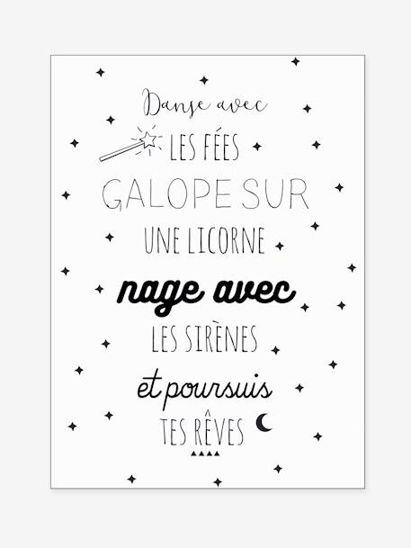 Dance with the Fairies Message Stickers WHITE LIGHT SOLID - vertbaudet enfant 