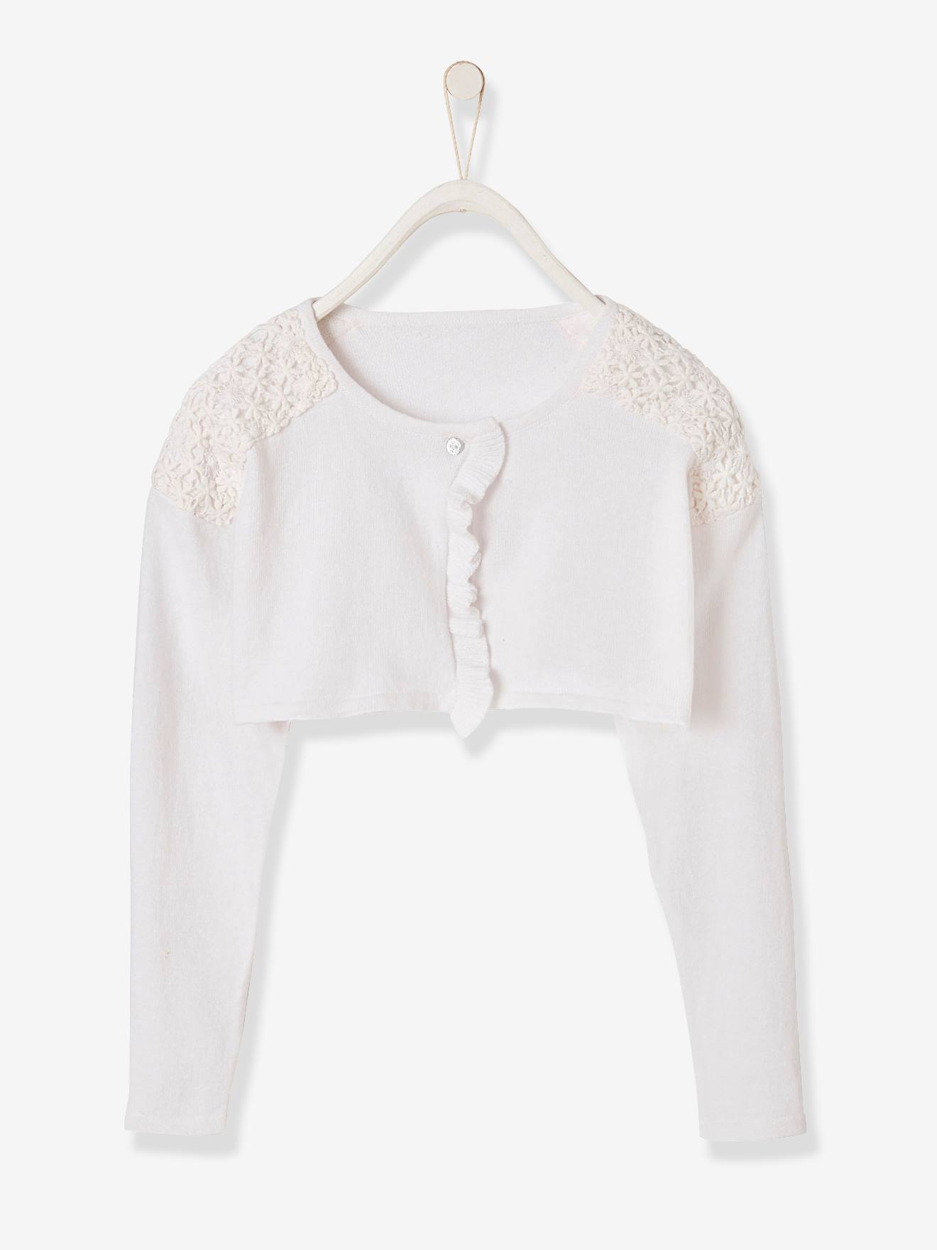 Tablier de cuisine pour enfant en coton blanc /à volants 3 6/ ans