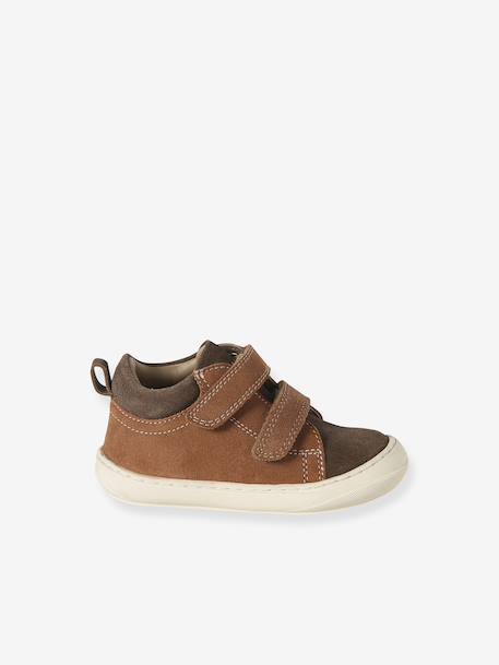 Chaussures premiers pas bébé velcro beige+bleu+bleu électrique+bleu océan+chocolat+lot beige+lot marron+lot vert+marron+ocre+vert+vert sauge - vertbaudet enfant 