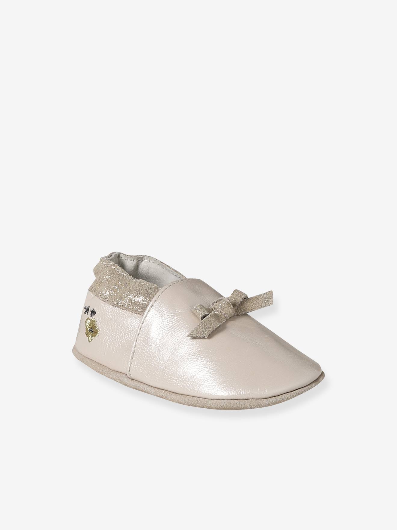 Chaussons Bébé En Cuir Souple Vertbaudet - Modèle "Mon Lion" - Taille 12/18 Mois (74/81 Cm) - Marron - 8