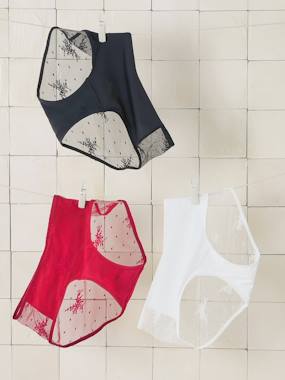 Maternity-Lingerie-Pack of 3 Maternity Briefs in Embroidered Lace