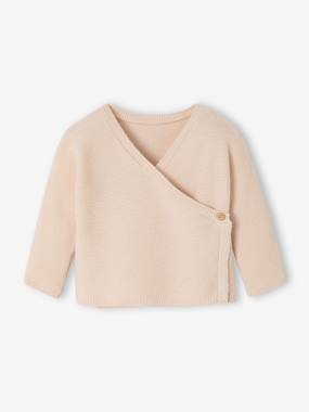 Brassière Bébé En Laine Et Coton Beige Chiné - VERTBAUDET - Taille 1 Mois (54 Cm) - Douceur Pour Nouveau-né Et Prématurés