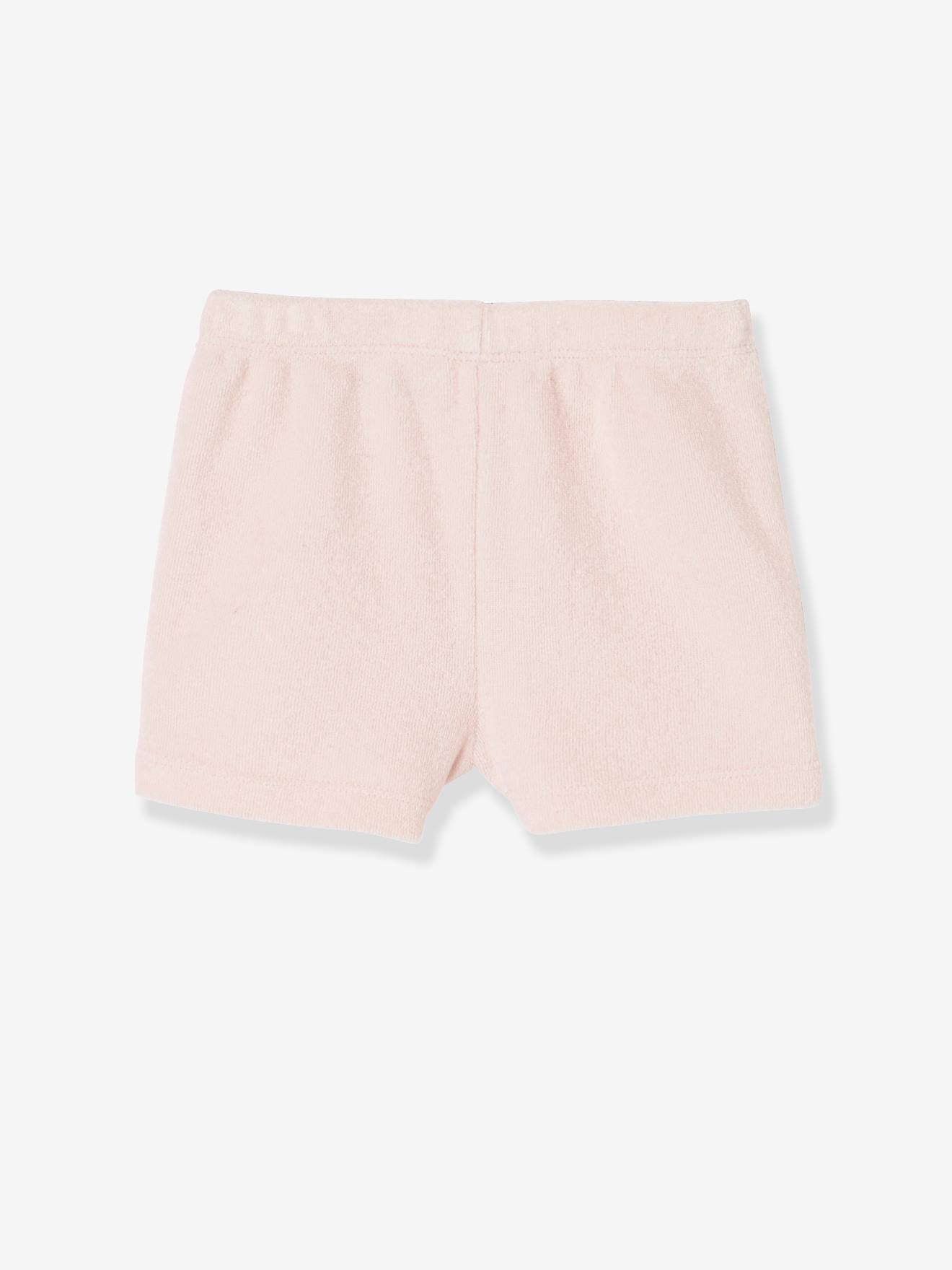 Lot De 4 Shorts En Eponge Bebe Fille Oeko Tex Lot Eau De Rose Bebe