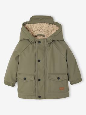 -Sherpa-Lined Hooded Raincoat for Babies