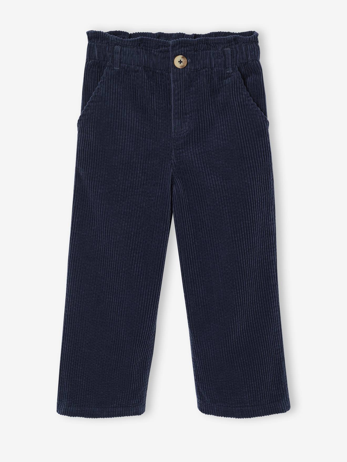 Pantalon Fille Bonpoint - Velours Côtelé Kaki/marron - Taille 4 Ans - 100% Coton - Occasion Très Bon état