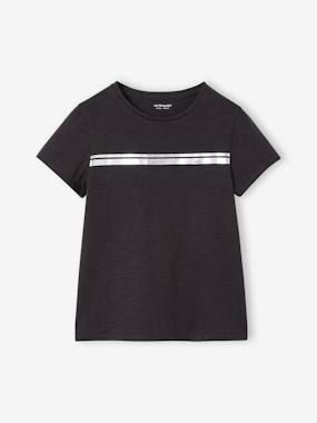 Fille-T-shirt de sport Basics fille rayures irisées placées
