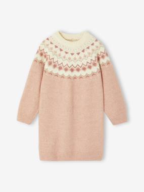 Jacquard Knit Dress for Girls  - vertbaudet enfant