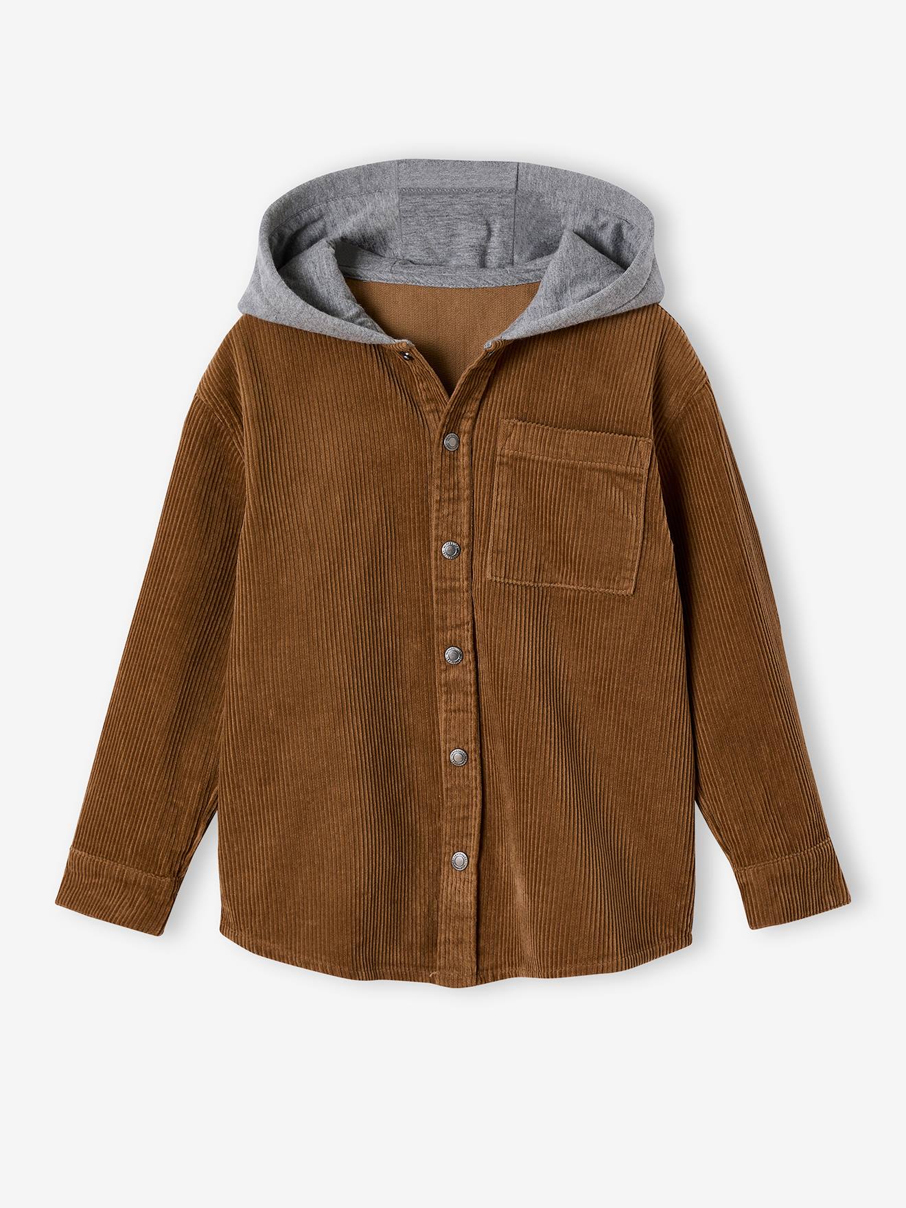 Fur Corduroy Hooded Fleece Lining Jacket Fleece Jacket Corduroy