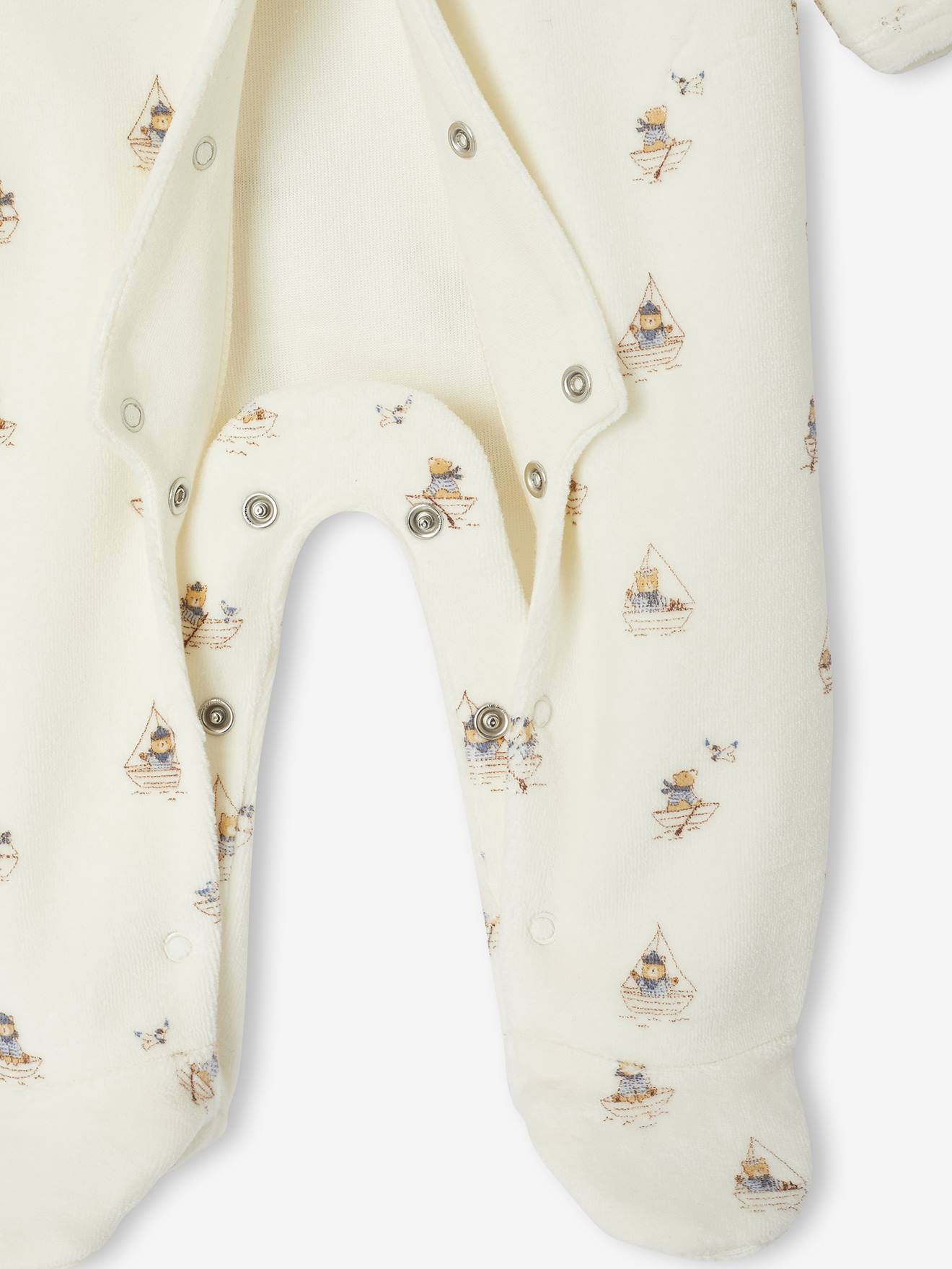 Lot De 3 Pyjamas Bébé Garçon En Velours - Thème Marin - Taille 6 Mois (67 Cm) - Bleu Nuit - 6